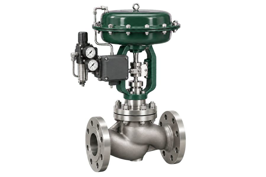Industrial pneumatic control valve
